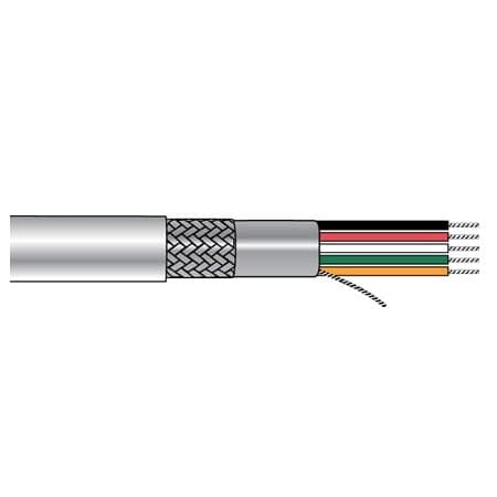 Alpha Wire 28AWG/10C STR TNC SRPVC FOIL+, BRD SHD PVC JKT GREY CL2 300V, 1000FT 3470C SL001